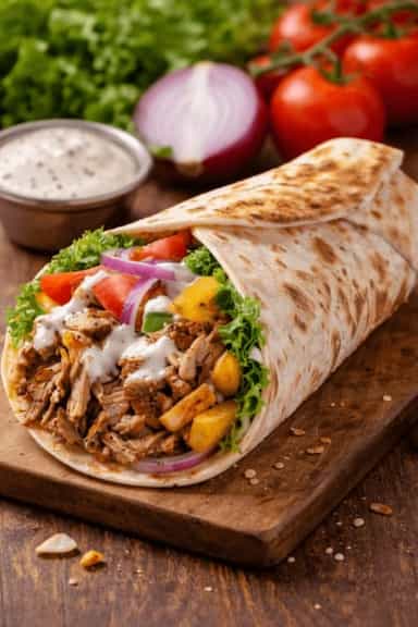 shawarma normal avec frites shawarma normal avec frites