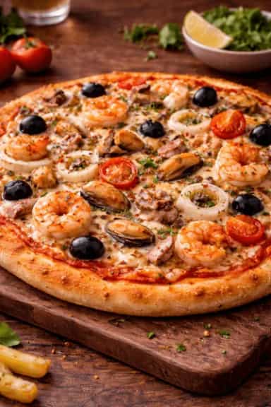 Pizza aux fruits de mer Pizza aux fruits de mer