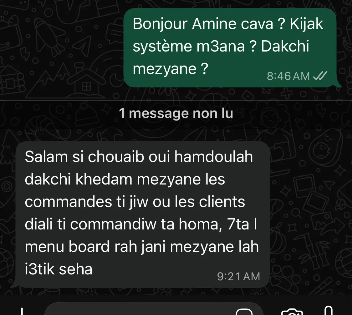 témoignage whatsapp pour client