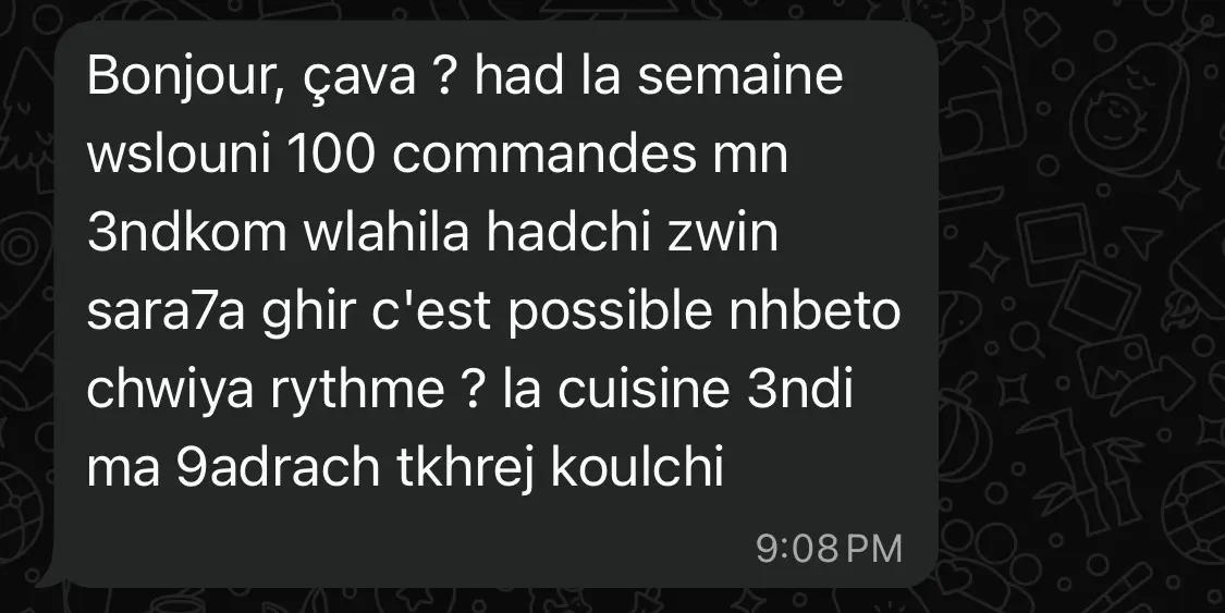 témoignage whatsapp pour client